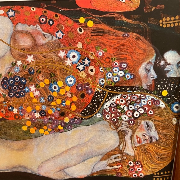 Klimt Sea Serpents II Framed Print 15x12 1907 Art Nouveau Modern Nymphs Mermaids - Picture 3 of 3